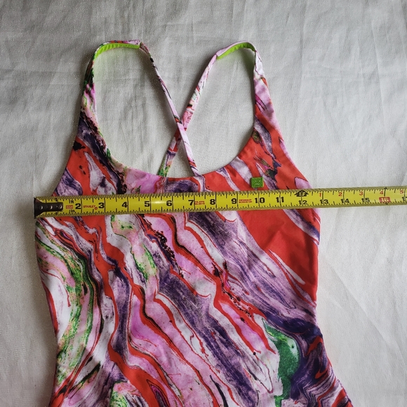 ACNE STUDIOS Witala Face Marble Print One-Piece Swimsuit Sz S - Picture 14 of 14
